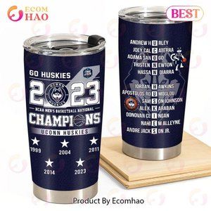 20 OZ 2023 NCAA Men's Basketball Champs UConn Huskies National Champions Tumbler
